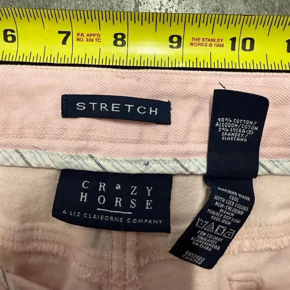 Crazy Horse Boyfriend Cropped Jeans Women Size 12 Orchid Pink Stretch Flat Front - Picture 3 of 8
